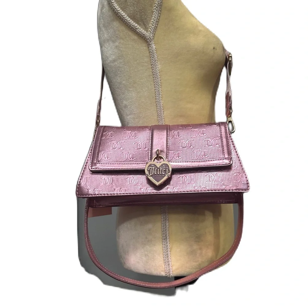 Juicy Couture Fashionista Shoulder Bag Crossbody‎ Metalic Blush